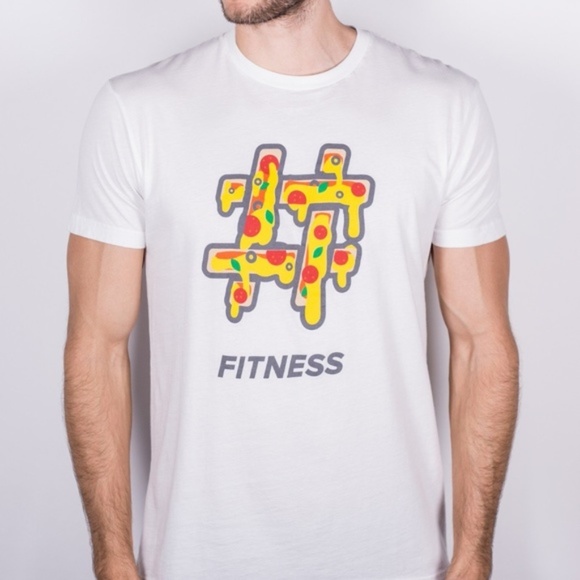 Other - MENS #FITNESS GRAPHIC SHIRT IN GRAY OR WHITE